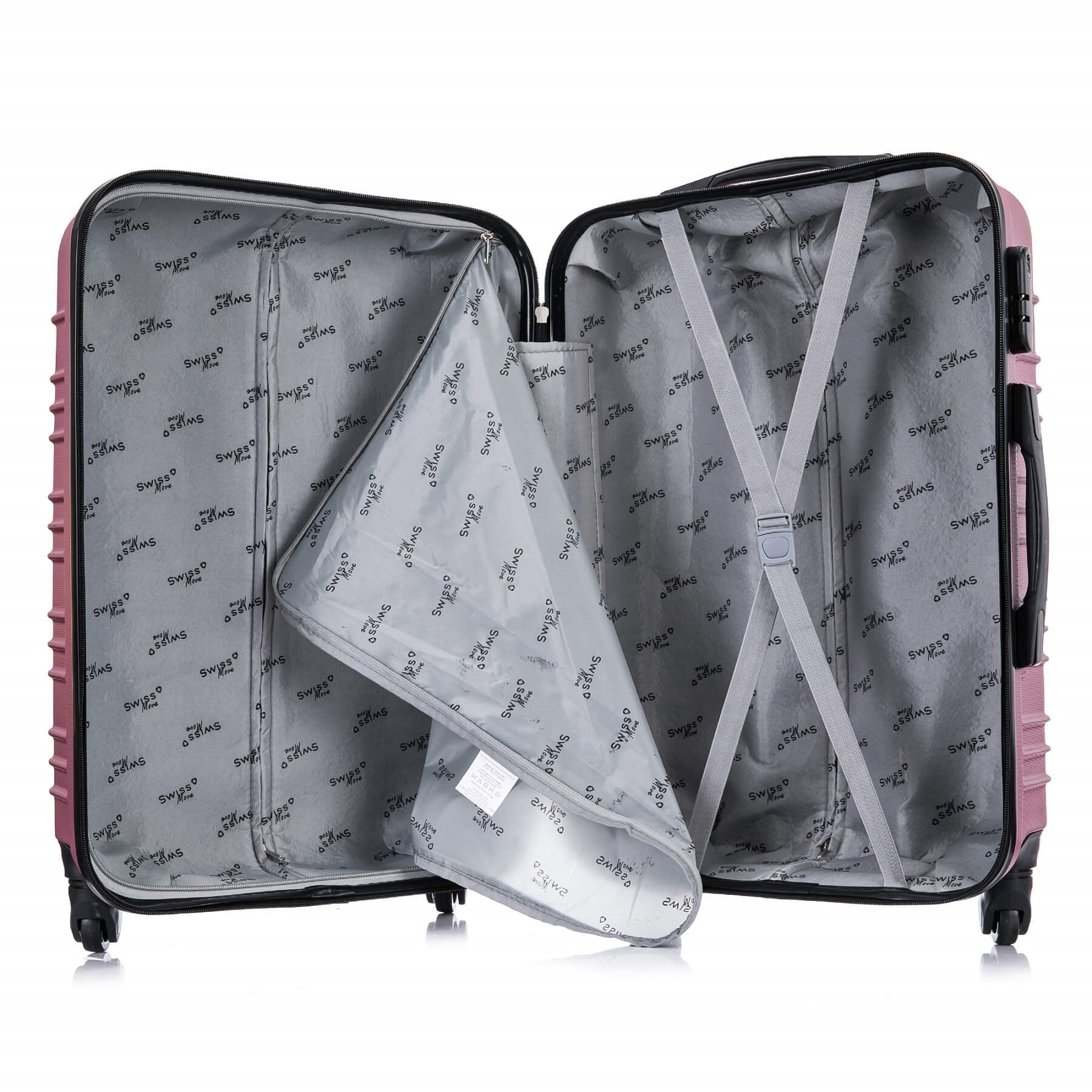 Conjunto de Maletas de Viaje PP, P y M Detroit Swiss Move – Rose