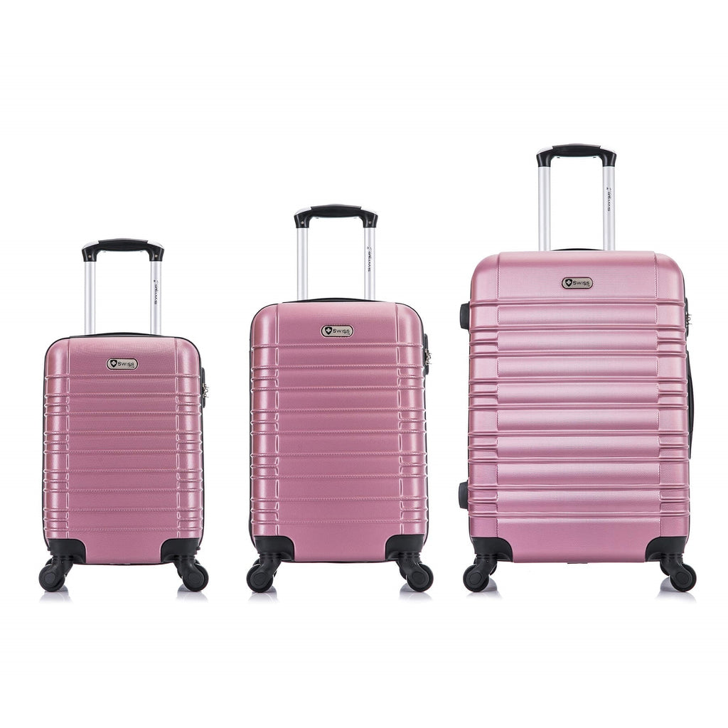 Conjunto de Maletas de Viaje PP, P y M Detroit Swiss Move – Rose