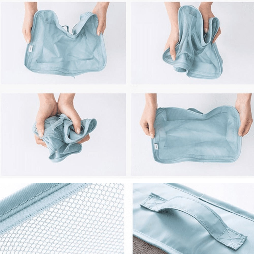 Kit de 7 Bolsas Organizadoras para Maleta de Viaje
