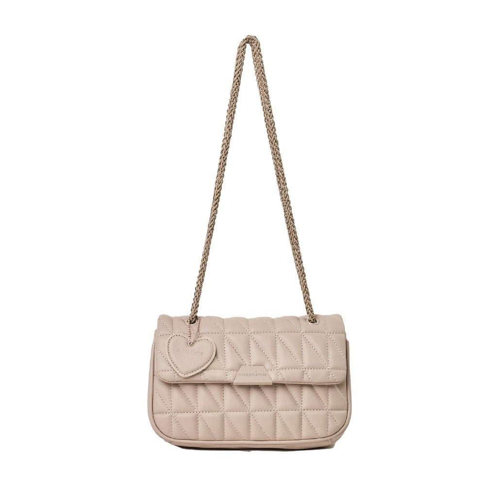 Bolsa Mini Bag Macadâmia Puffy em matelasse OFF WHITE