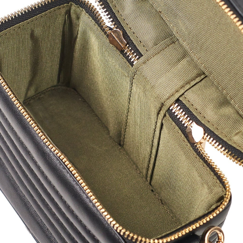 Bolsa Mini Bag Macadamia tiracolo modelo formato caixinha compacta PRETO