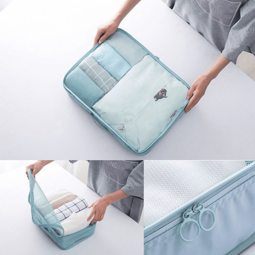 Kit de 7 Bolsas Organizadoras para Maleta de Viaje