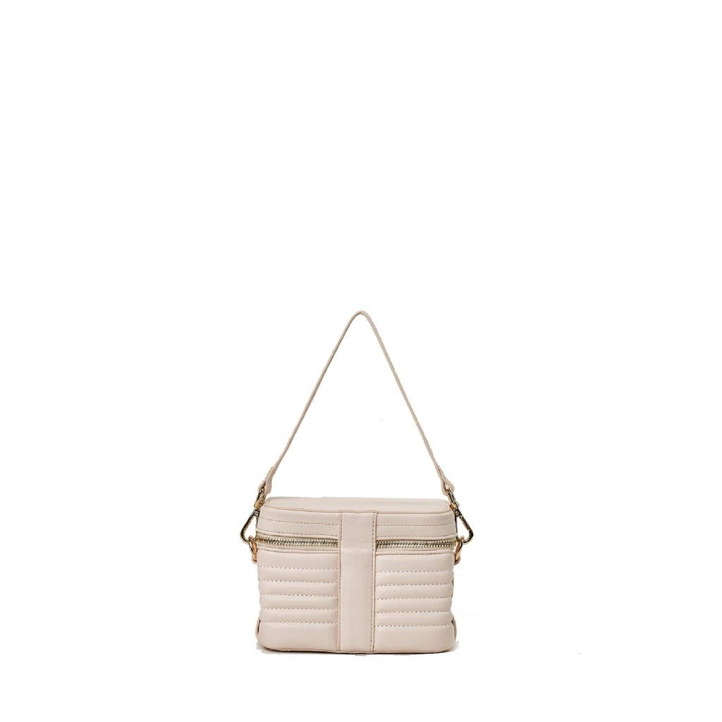 Bolsa Mini Bag Macadamia tiracolo modelo formato caixinha compacta OFF WHITE