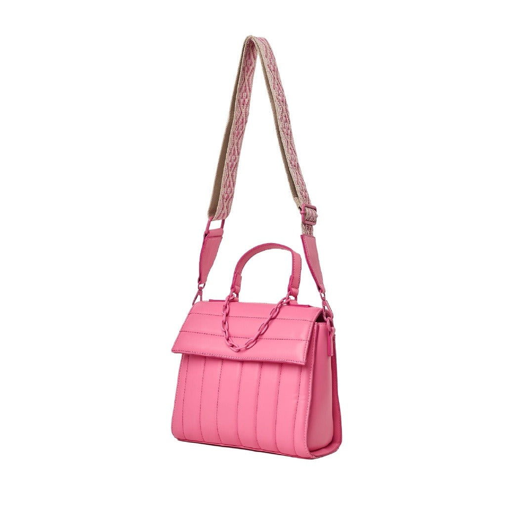Bolsa Macadamia Matalasse Puffy PINK