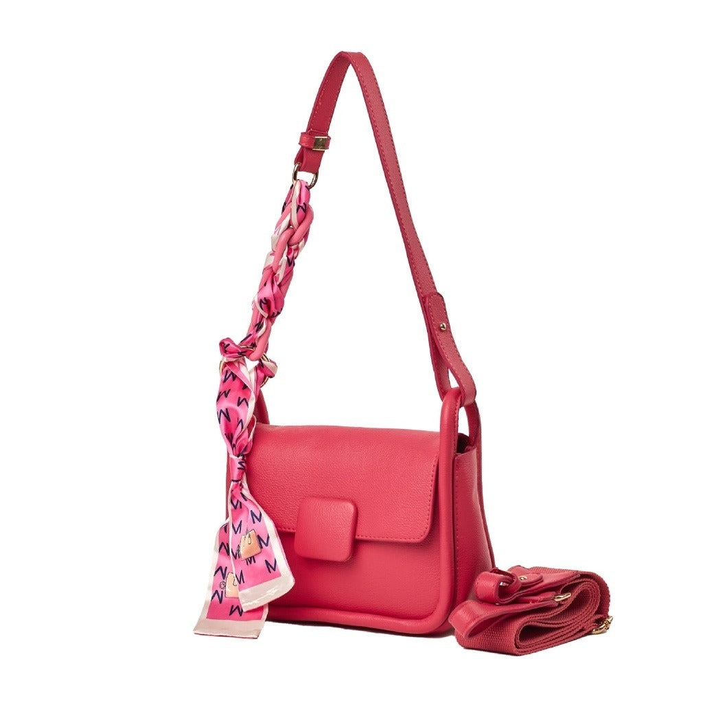 Bolsa Mini bag Macadamia tiracolo com duas opcoes de alca ROSA