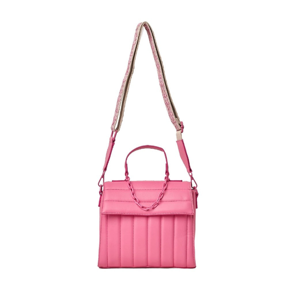 Bolsa Macadamia Matalasse Puffy PINK