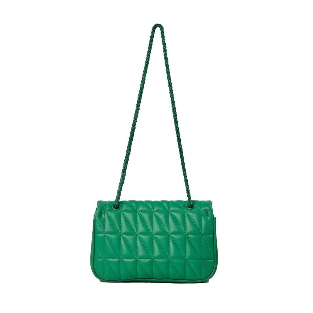 Bolsa Mini bag Macadamia puffy em matelasse VERDE