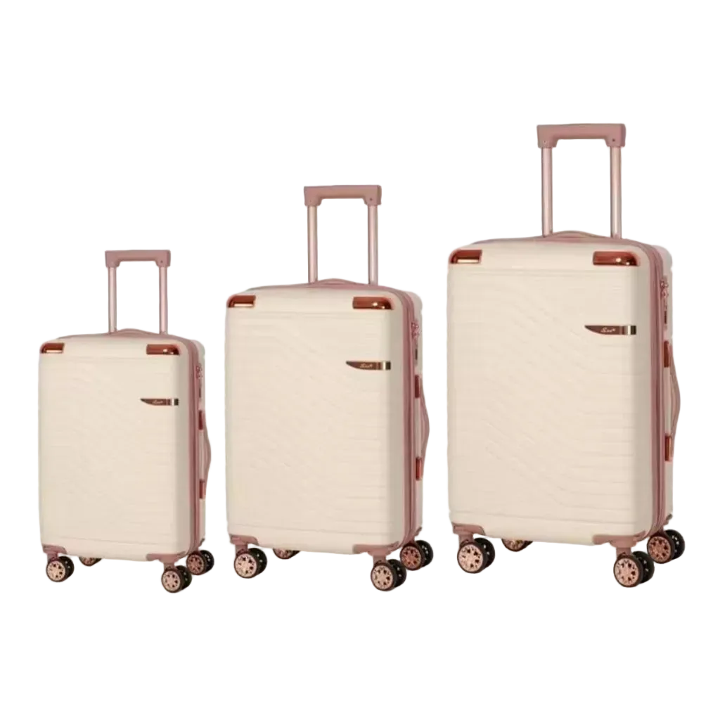 Juego de 3 Maletas de Viaje Premium Ultra Resistentes – Cabina 10 kg, Mediana 23 kg y Grande 32 kg con Ruedas 360°