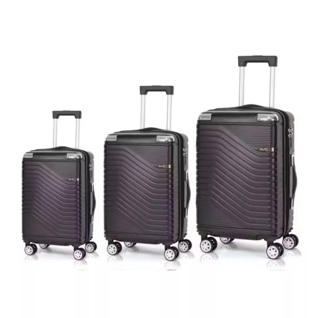 Juego de 3 Maletas de Viaje Premium Ultra Resistentes – Cabina 10 kg, Mediana 23 kg y Grande 32 kg con Ruedas 360°