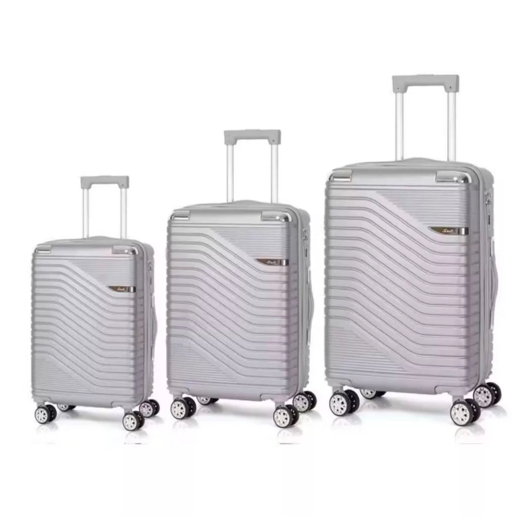 Juego de 3 Maletas de Viaje Premium Ultra Resistentes – Cabina 10 kg, Mediana 23 kg y Grande 32 kg con Ruedas 360°