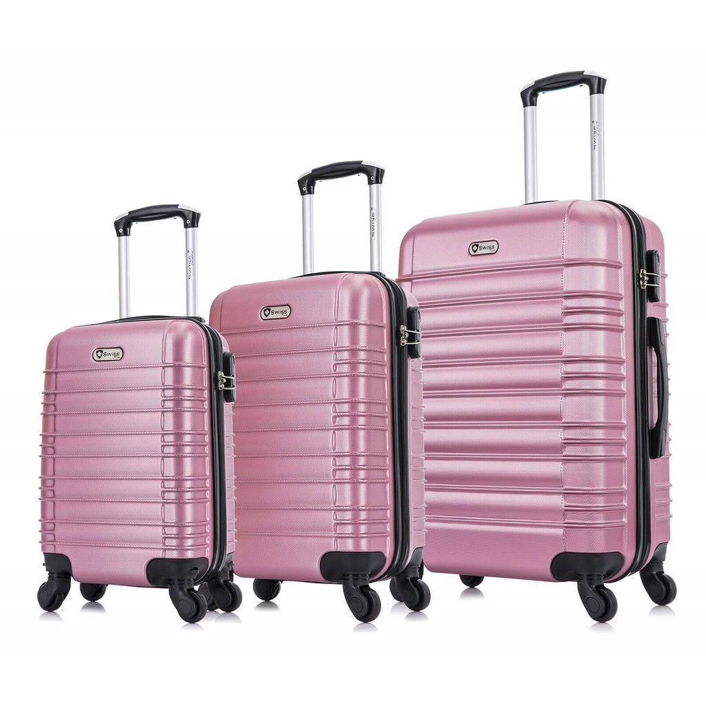 Conjunto de Maletas de Viaje PP, P y M Detroit Swiss Move – Rose