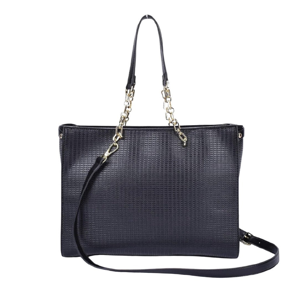 Bolsa Macadamia Tote Bag Texturizada Preta