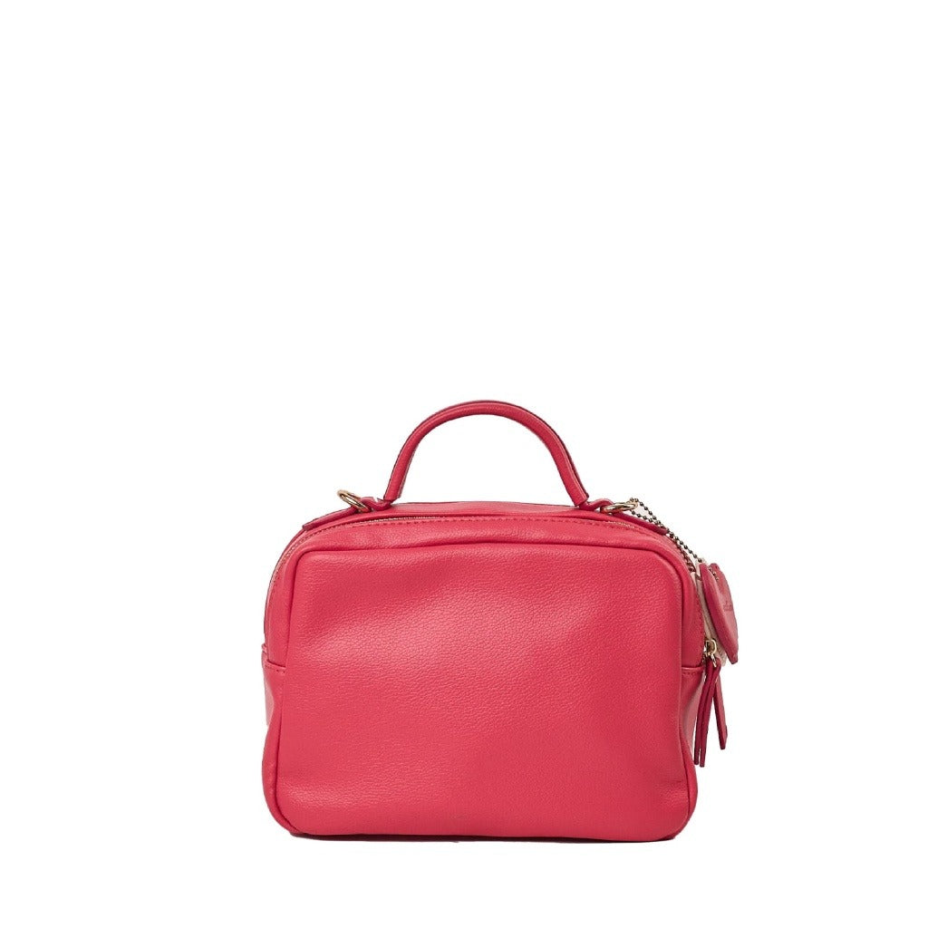 Bolsa tira colo Macadâmia pequena estruturada ROSA