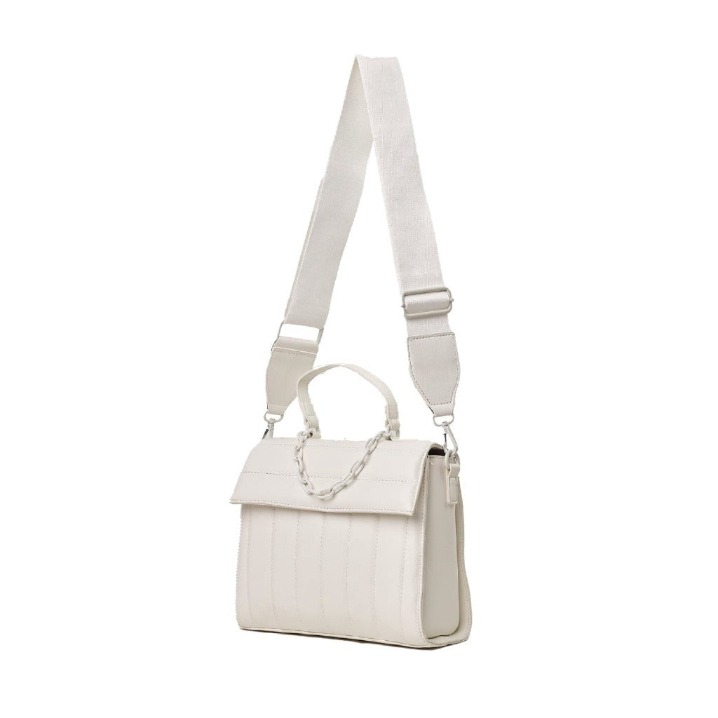 Bolsa Macadamia Matelasse Puffy BRANCO
