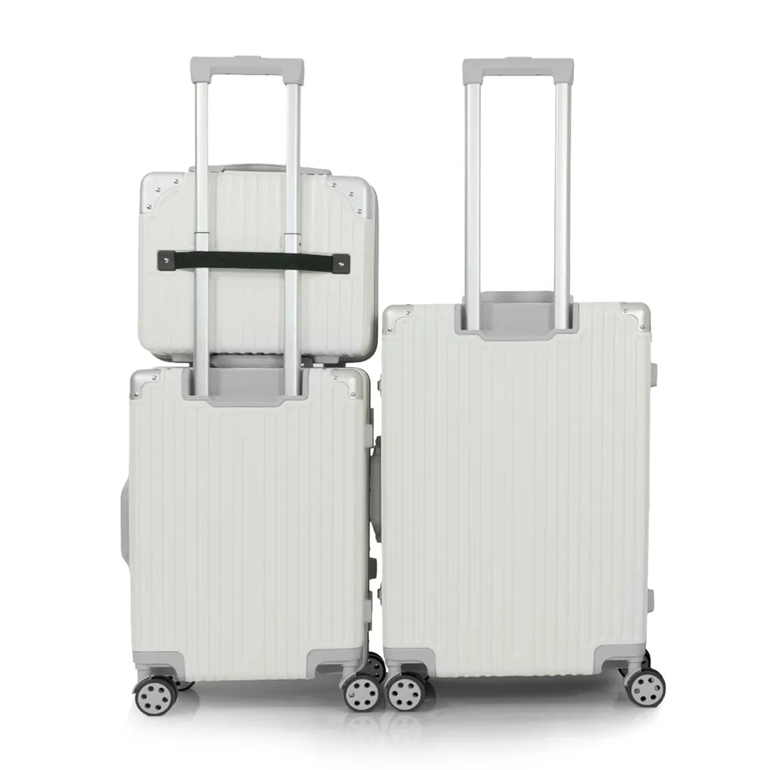Kit de Viagem com 3 Peças Policarbonato ABS Noruega Maloa Branco