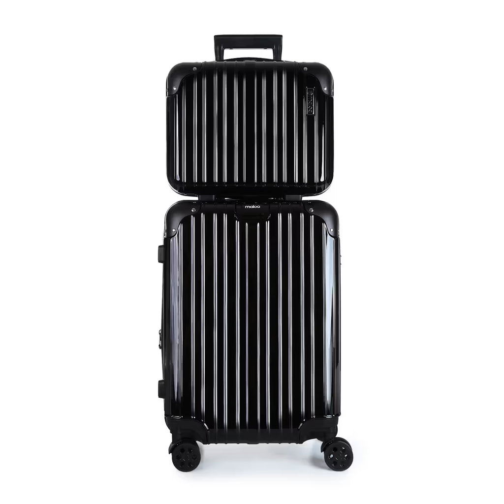 Kit de Viagem com 4 Peças ABS Policarbonato com Expansor Brasil Maloa Preto