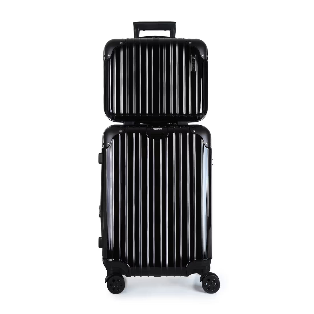 Kit de Viagem com 4 Peças ABS Policarbonato com Expansor Brasil Maloa Preto
