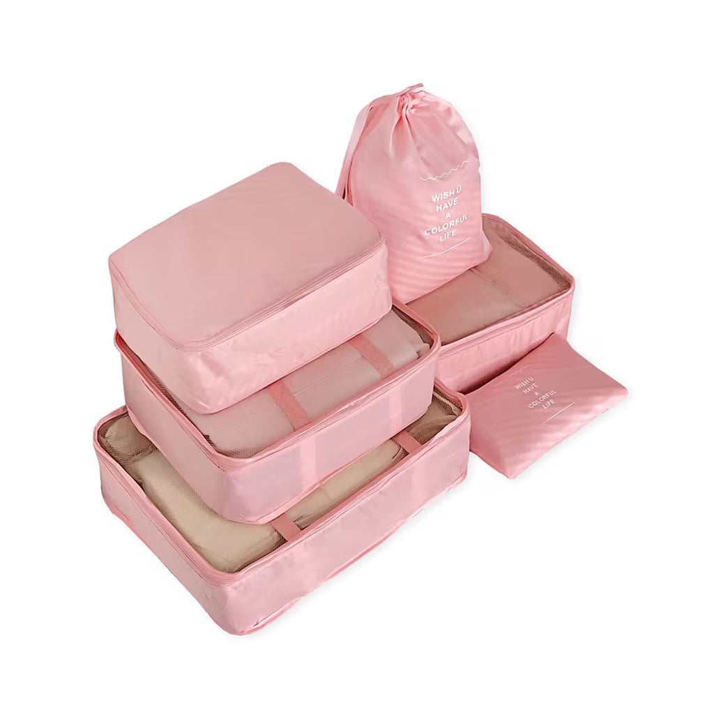Kit Organizador de Maleta 6 Piezas con Cinta Colorful Life