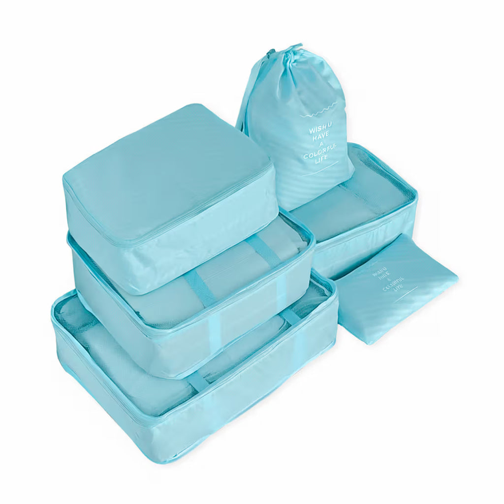 Kit Organizador de Maleta 6 Piezas con Cinta Colorful Life