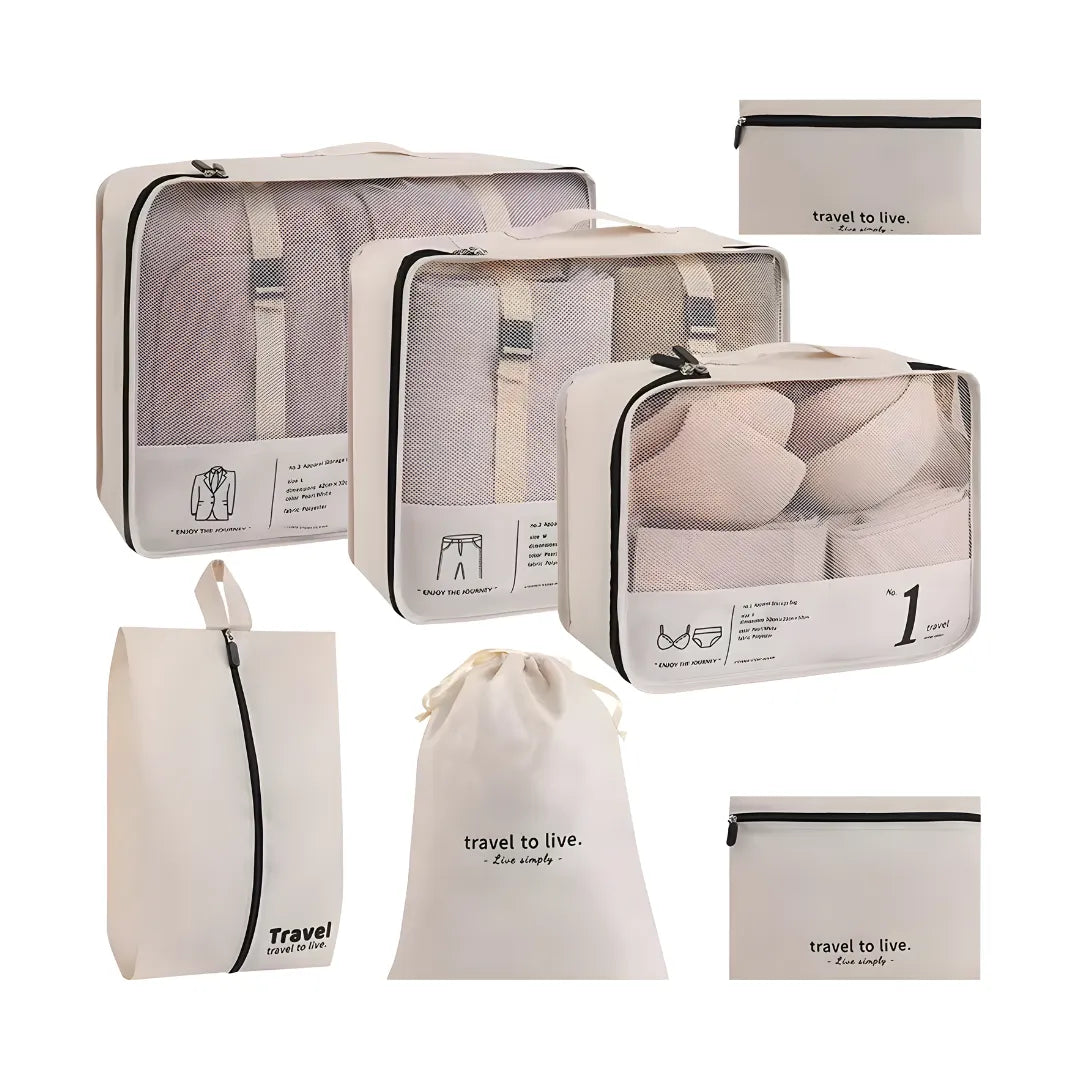 Kit Organizador de Maleta 7 Piezas Travel To Live