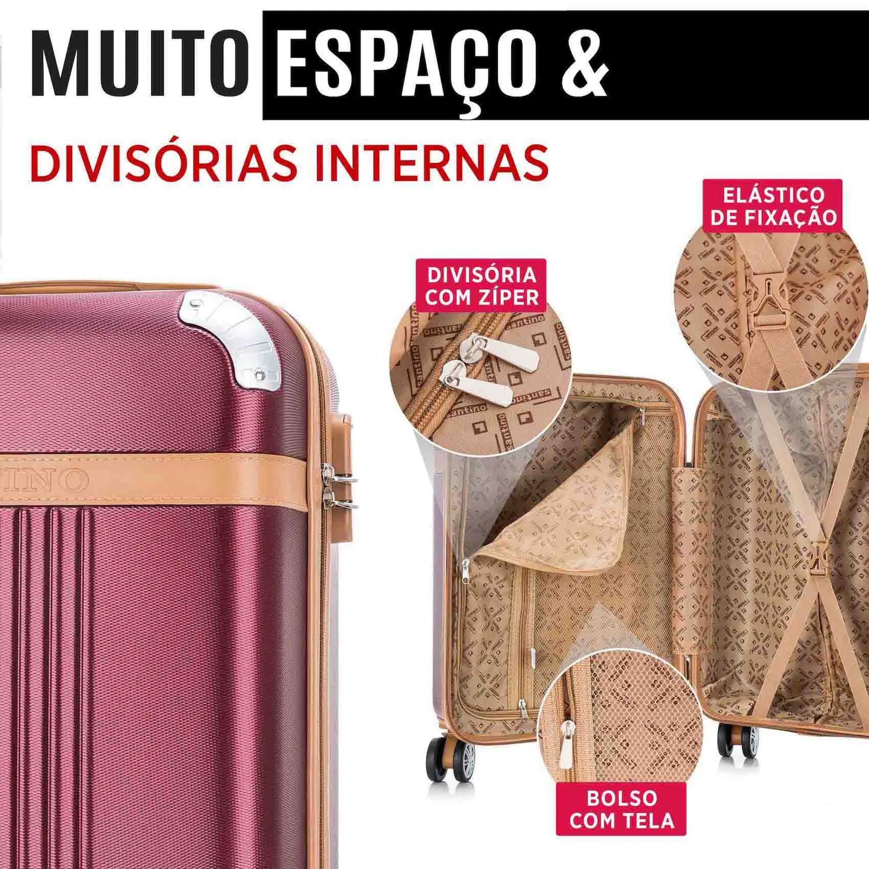 Maleta de Cabina Athena Rígida con 4 Ruedas Dobles 360°
