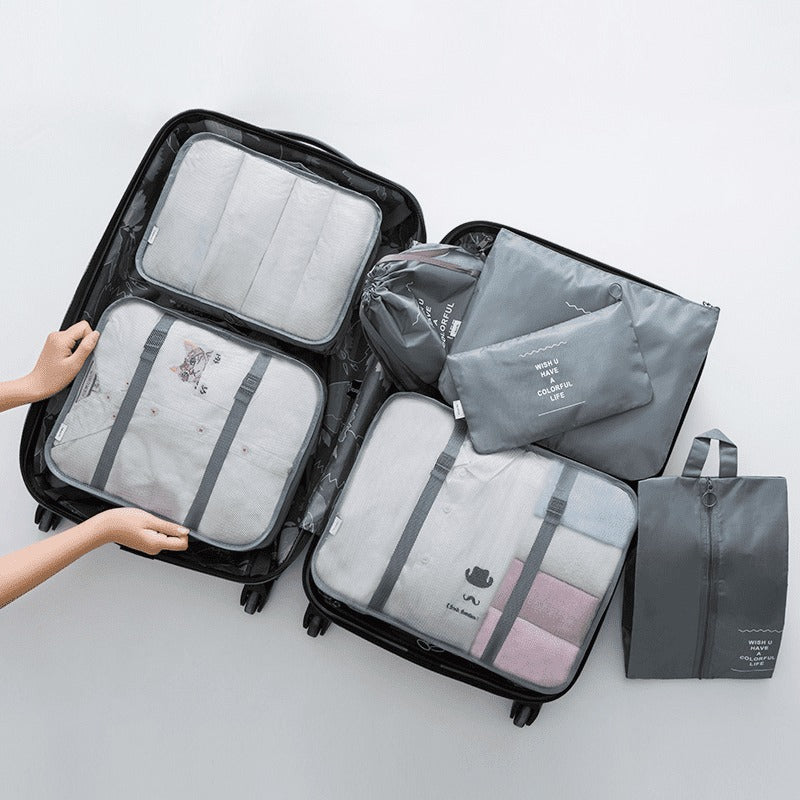 Kit de 7 Bolsas Organizadoras para Maleta de Viaje