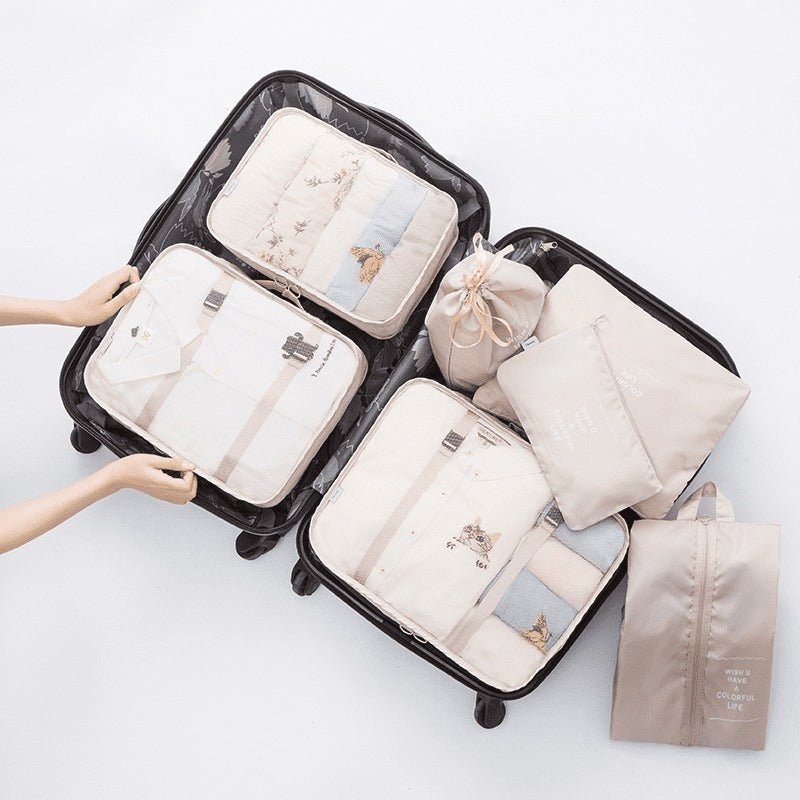 Kit de 7 Bolsas Organizadoras para Maleta de Viaje