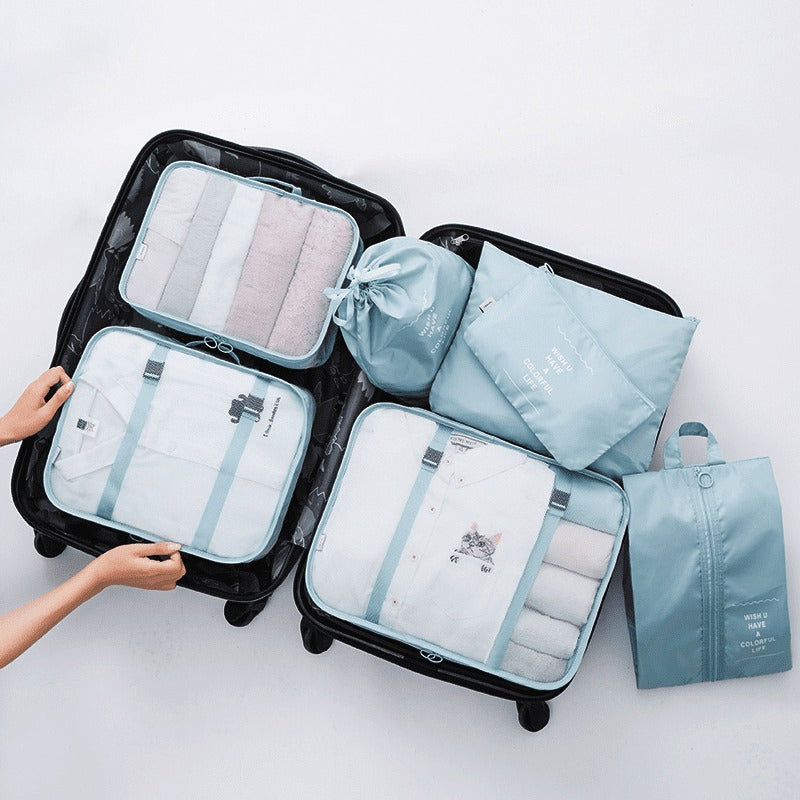 Kit de 7 Bolsas Organizadoras para Maleta de Viaje