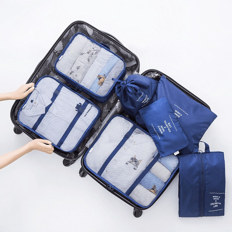 Kit de 7 Bolsas Organizadoras para Maleta de Viaje